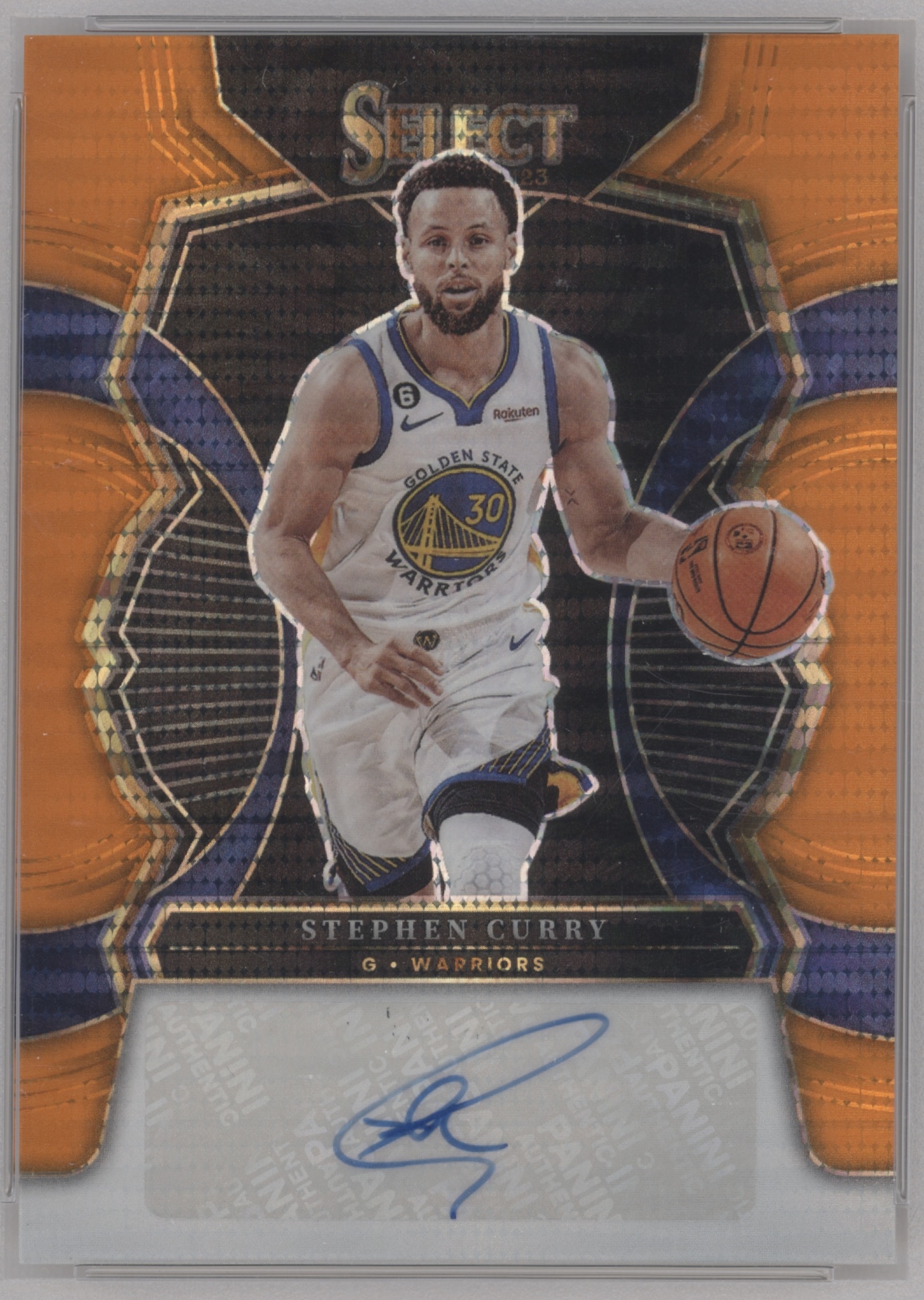 2022 Panini Select Basketball Neon Orange Pulsar FOTL Stephen Curry #S-SCY