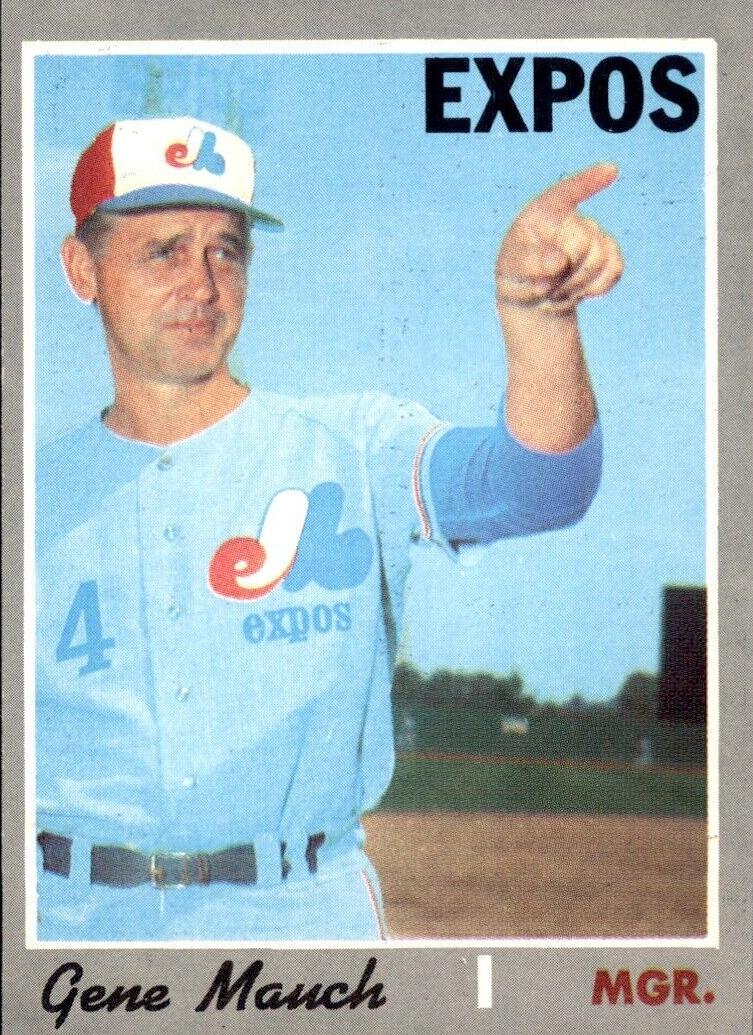 1970 Topps Baseball Gene Mauch #442 PSA 9