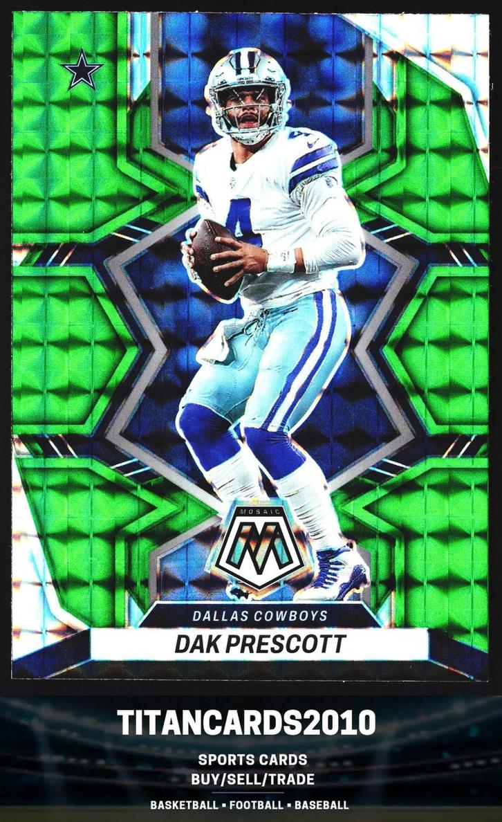 2022 Panini Mosaic Football Green Dak Prescott #52 PSA 9