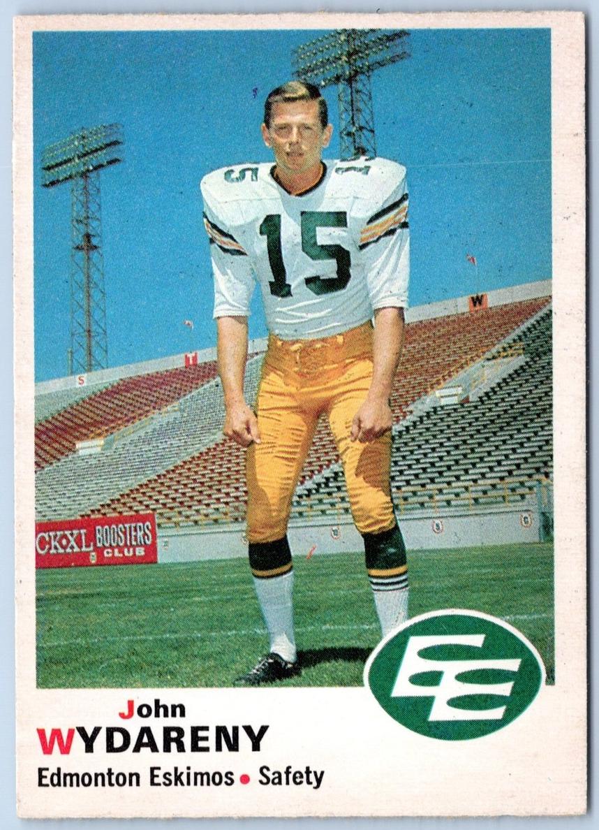 1970 O-Pee-Chee CFL Football John Wydareny #59 PSA 6