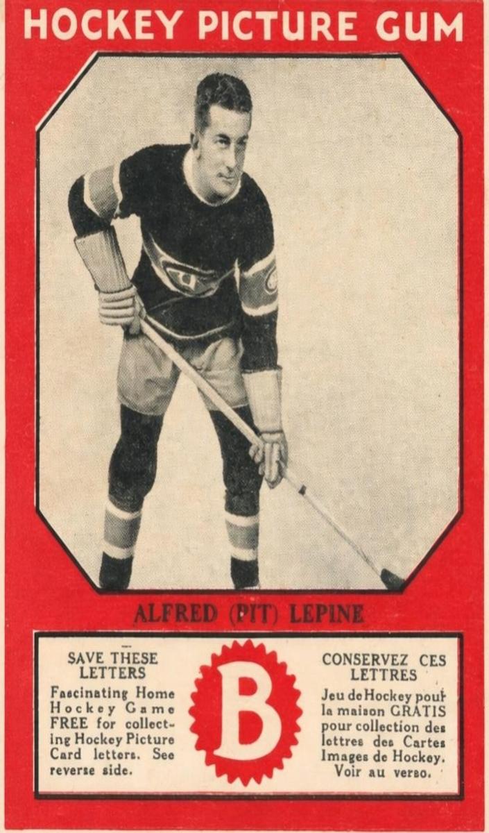 1933 Canadian Gum V252 Hockey Pit Lepine #NNO