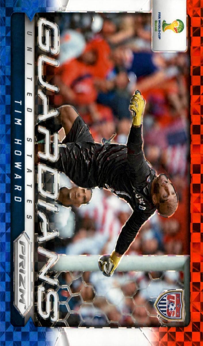 2014 Panini Prizm World Cup Soccer Red White & Blue Power Plaid Tim Howard #24