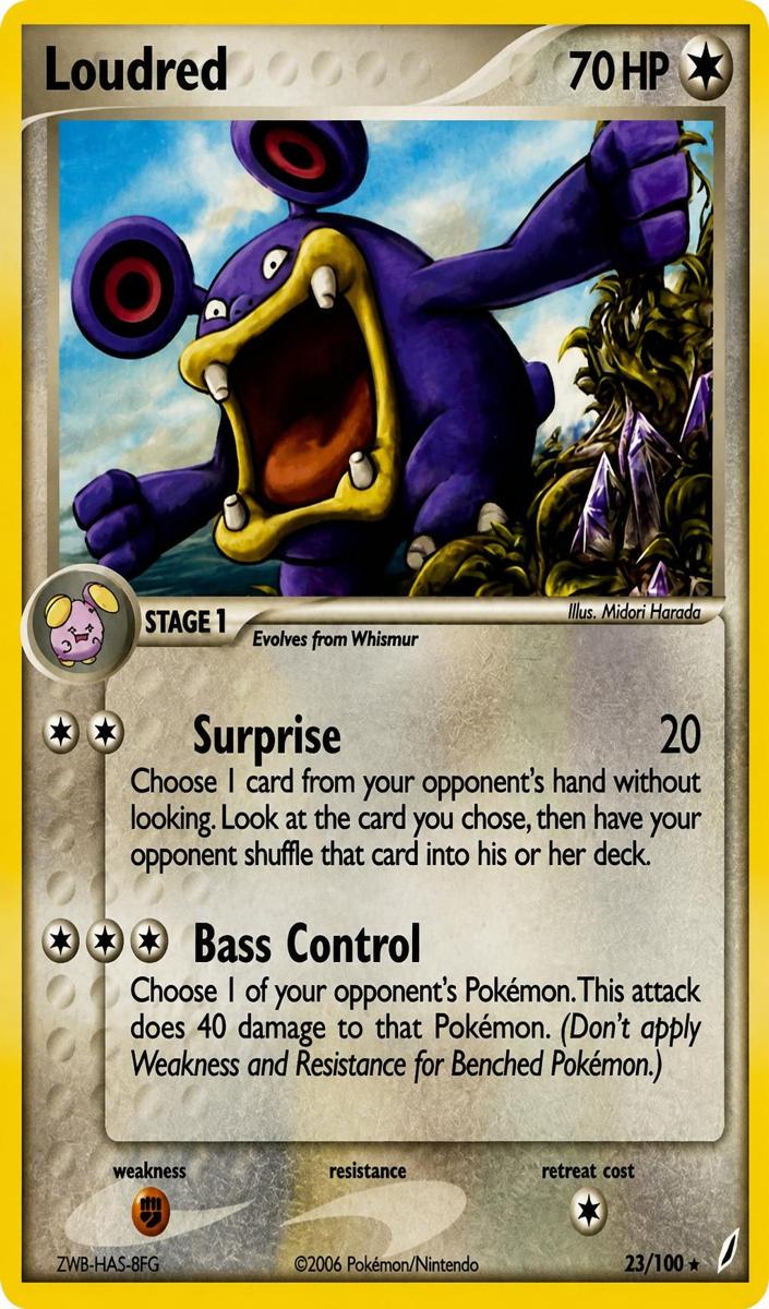 2006 Pokemon EX Crystal Guardians Loudred #23