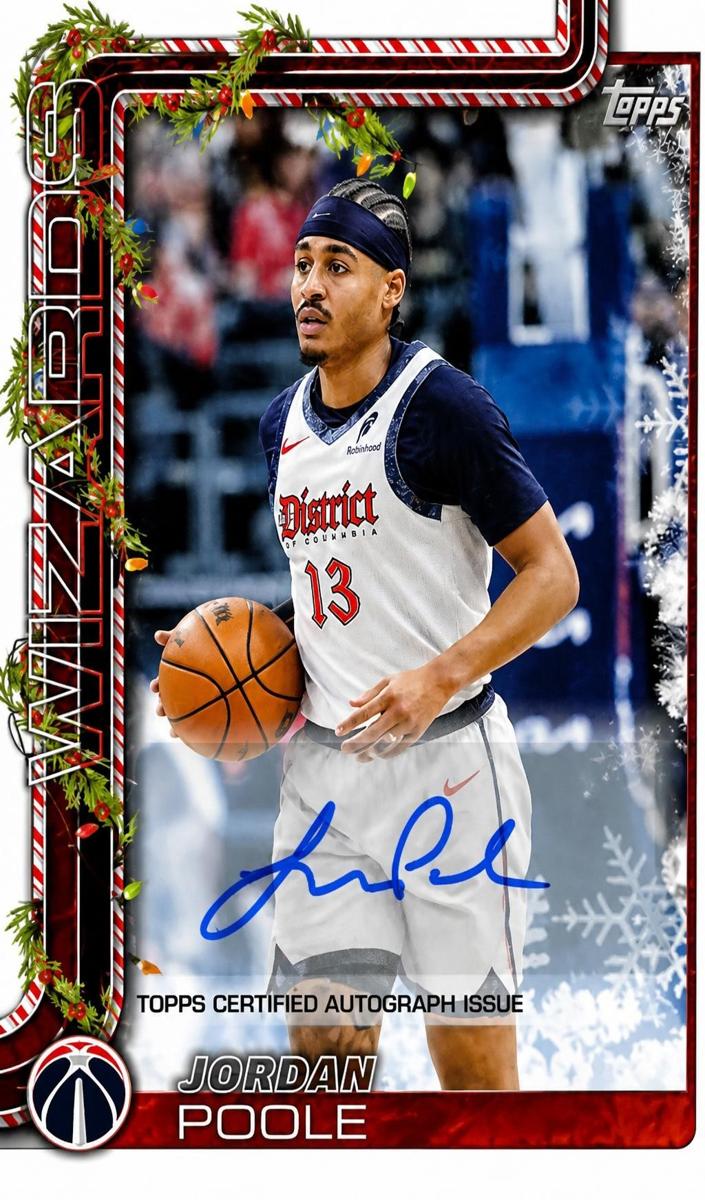 2025 Topps Holiday Basketball Jordan Poole #BCA-JP