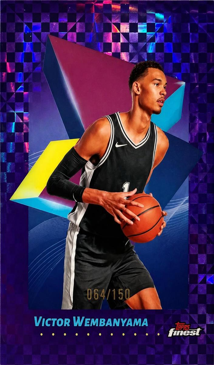 2024 Topps Finest Basketball Purple X-Fractor Victor Wembanyama #83