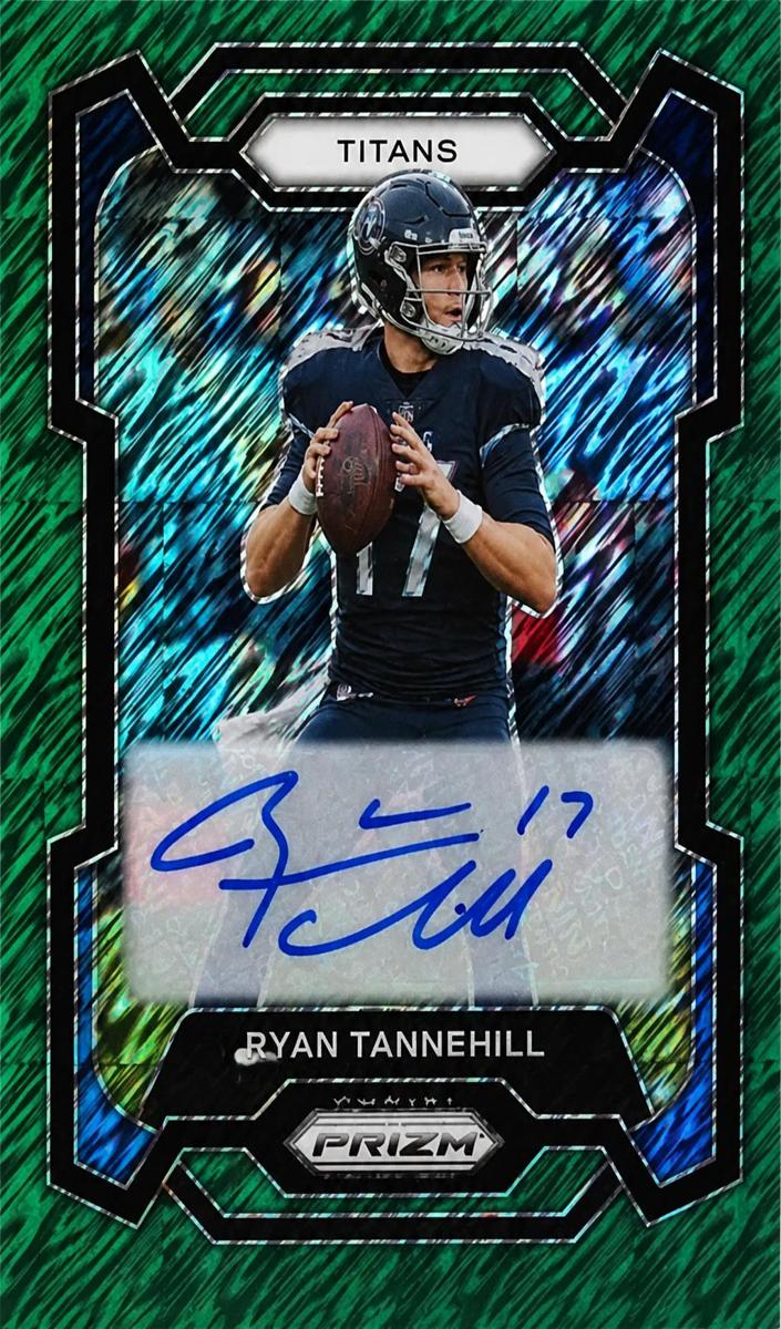 2023 Panini Prizm Football Green Shimmer Ryan Tannehill #290