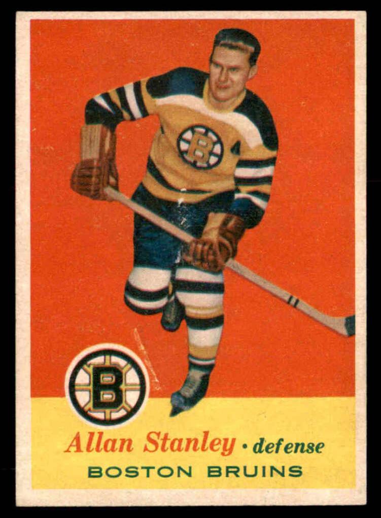 1957 Topps Hockey Allan Stanley #15 PSA 5.5