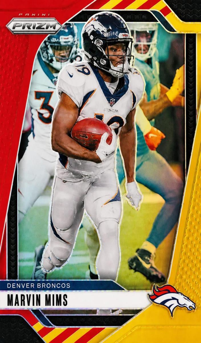 2024 Panini Prizm Football Red and Yellow Marvin Mims #88