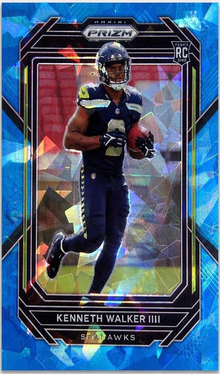 2022 Panini Prizm Football Blue Ice Kenneth Walker III #318