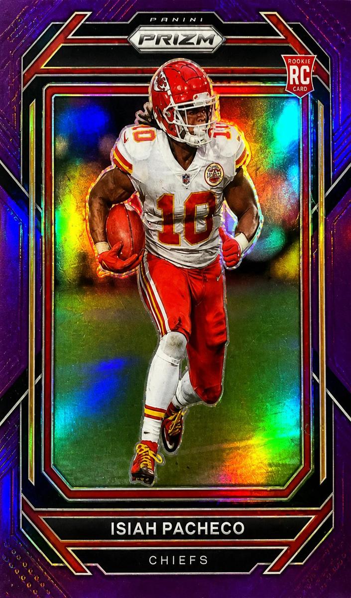 2022 Panini Prizm Football Purple Isiah Pacheco #352