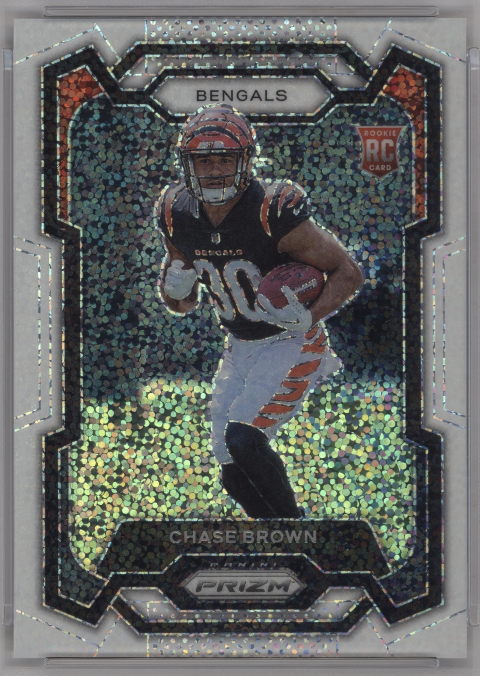 2023 Panini Prizm Football White Sparkle Chase Brown #318 PSA 9