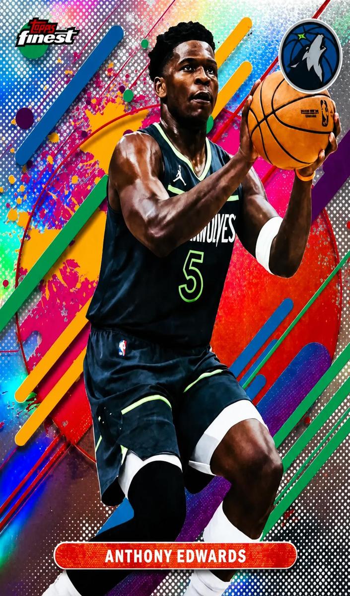 2025 Topps Finest Basketball Refractor Anthony Edwards #263