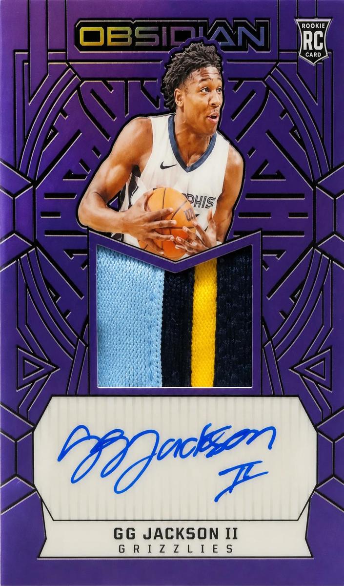 2023 Panini Obsidian Basketball Electric Etch Purple Flood GG Jackson II #224 PSA 9