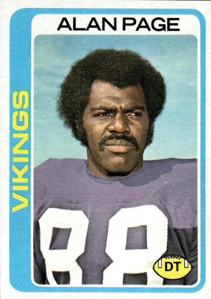 1978 Topps Football Alan Page #406 PSA 8