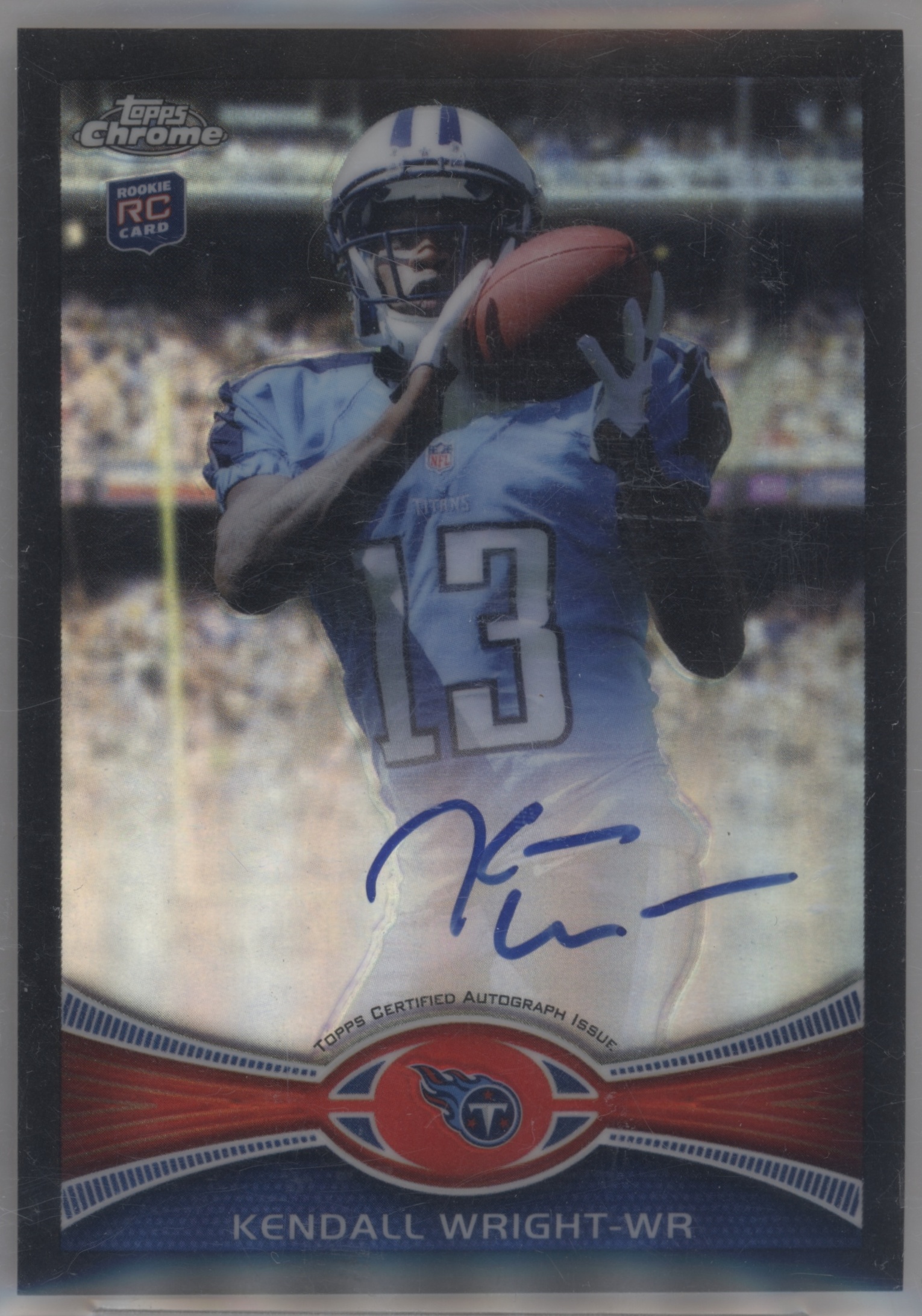 2012 Topps Chrome Football Black Refractor Kendall Wright #212