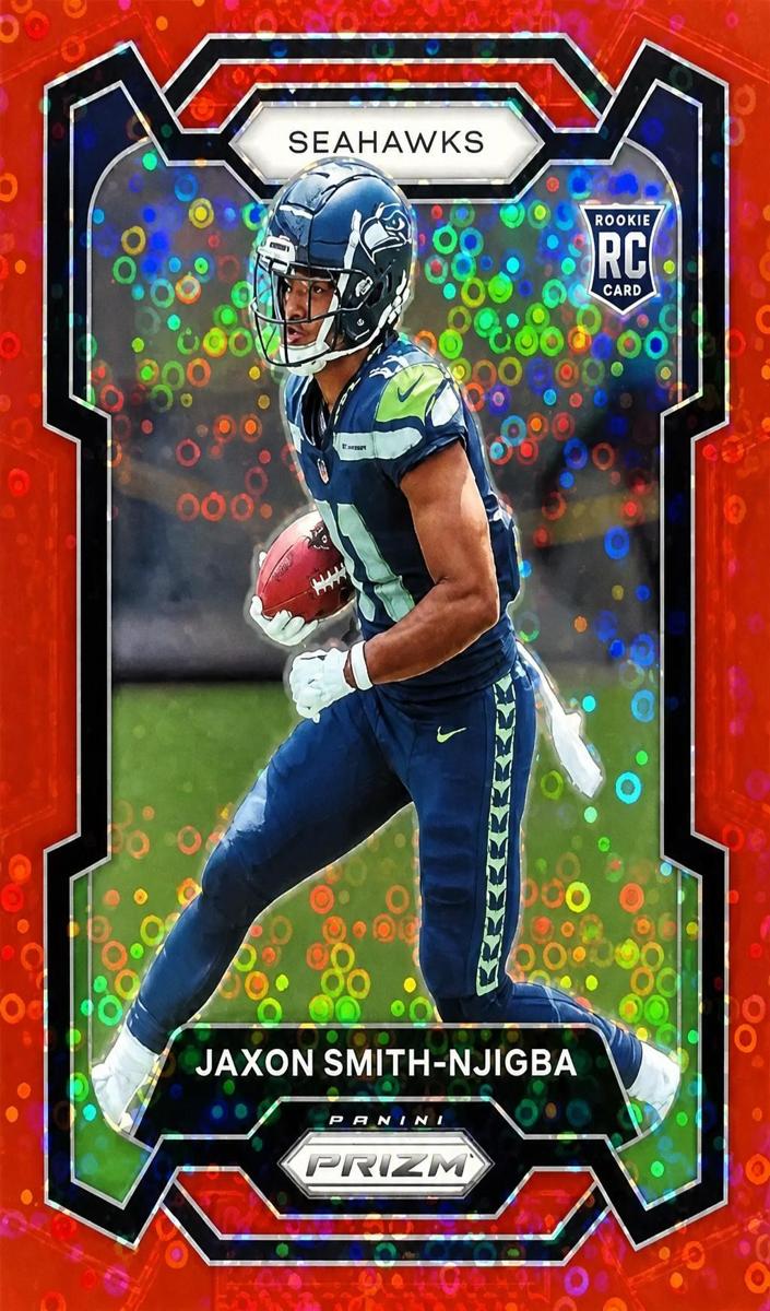 2023 Panini Prizm Football No Huddle Red Jaxon Smith-Njigba #390 PSA 9