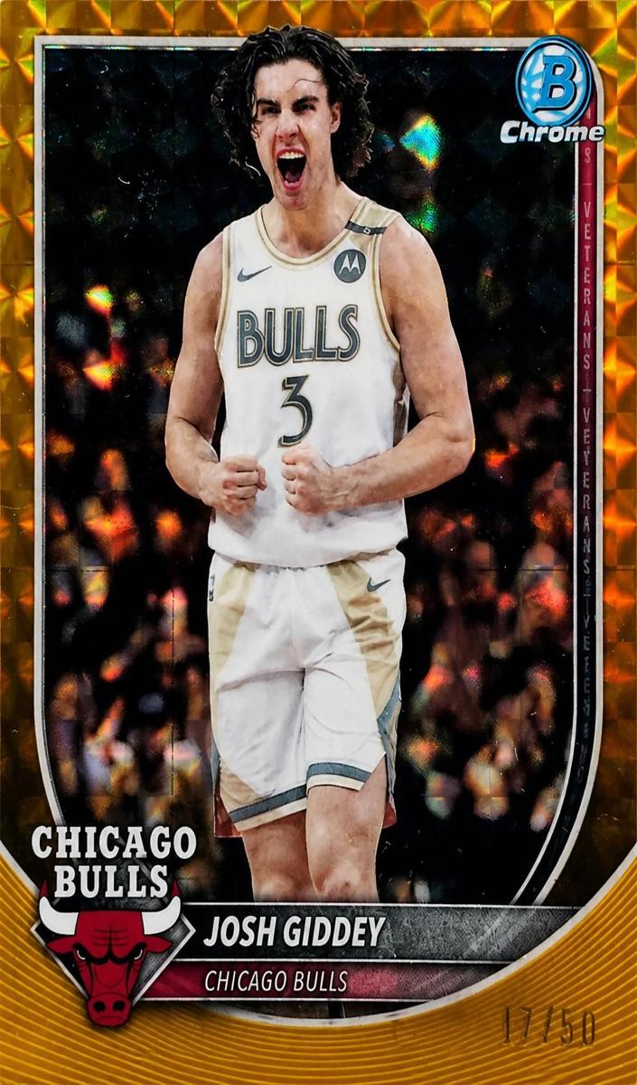 2025 Bowman Basketball Gold Geometric Refractor Josh Giddey #BCV-72
