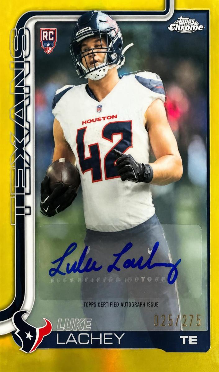 2025 Topps Chrome Football Yellow Refractor Luke Lachey #RRA-LL
