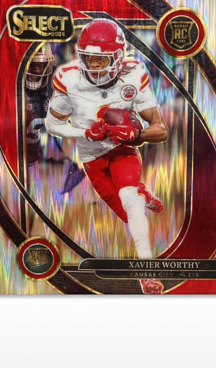 2024 Panini Select Football Black and Red Shock Xavier Worthy #224 PSA 9