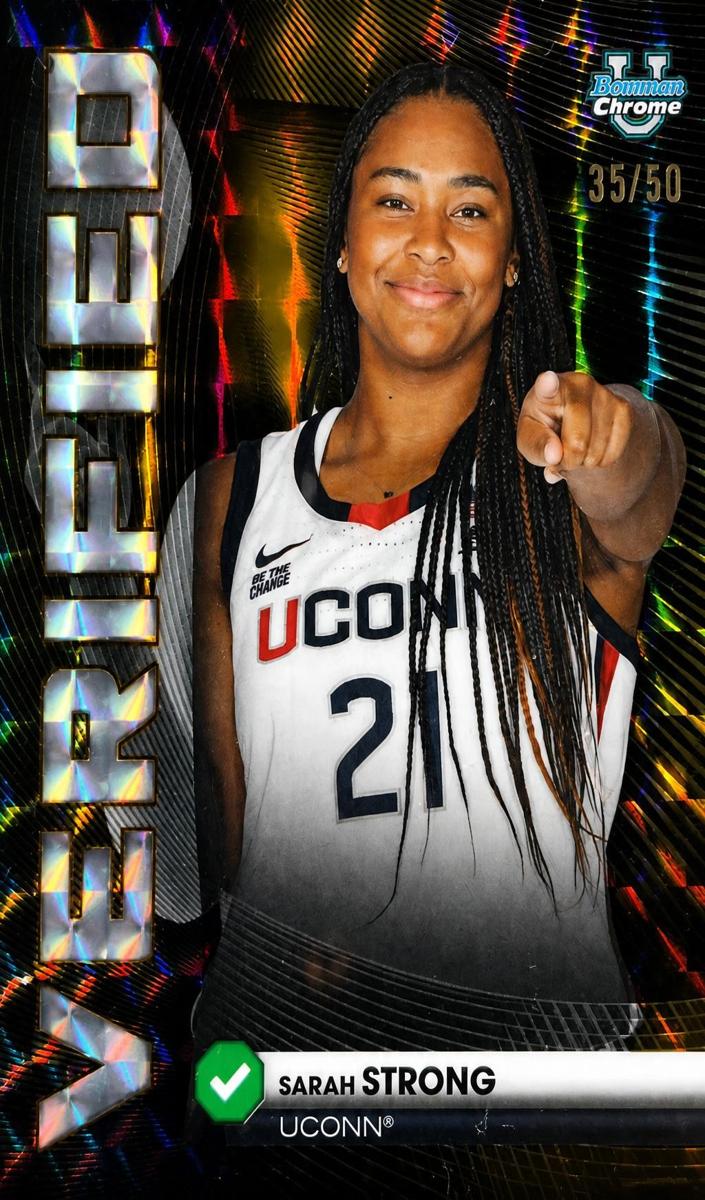 2025 Bowman Basketball Gold Geometric Refractor Sarah Strong #BV-5
