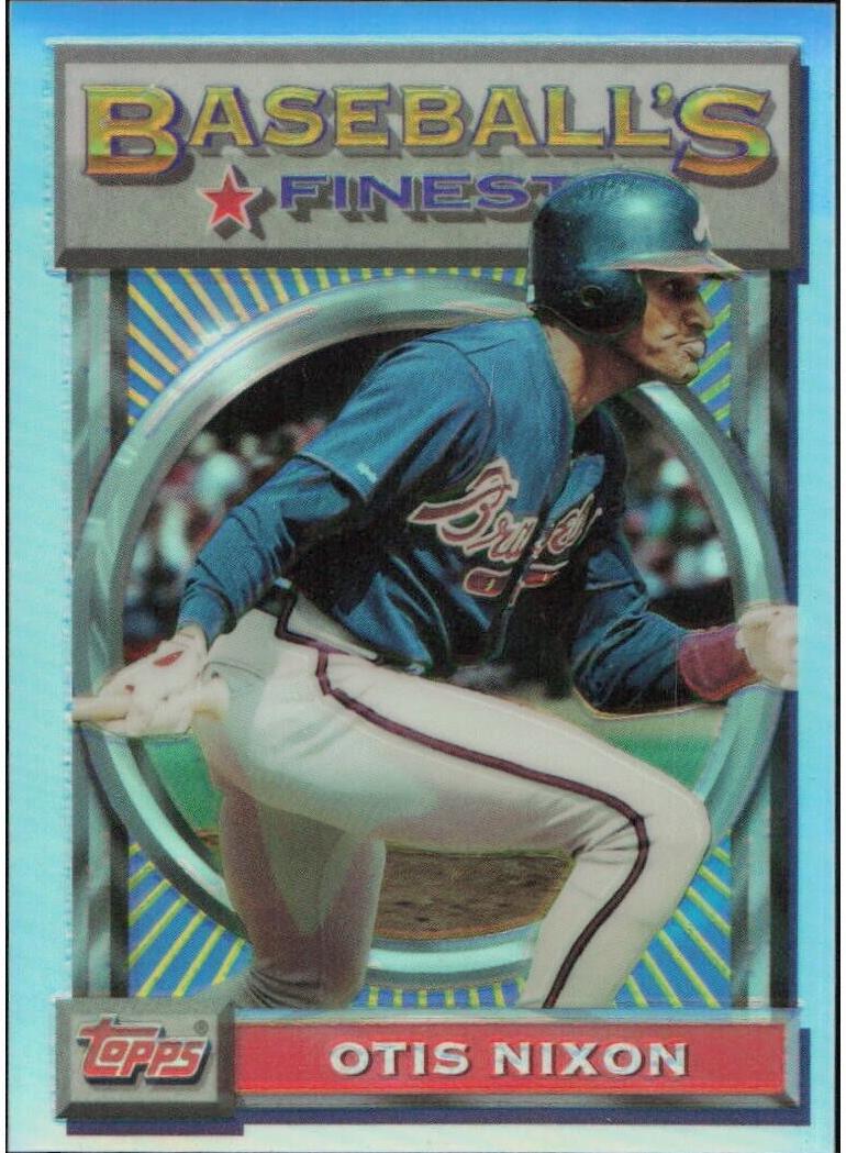 1993 Topps Finest Baseball Refractor Otis Nixon #181