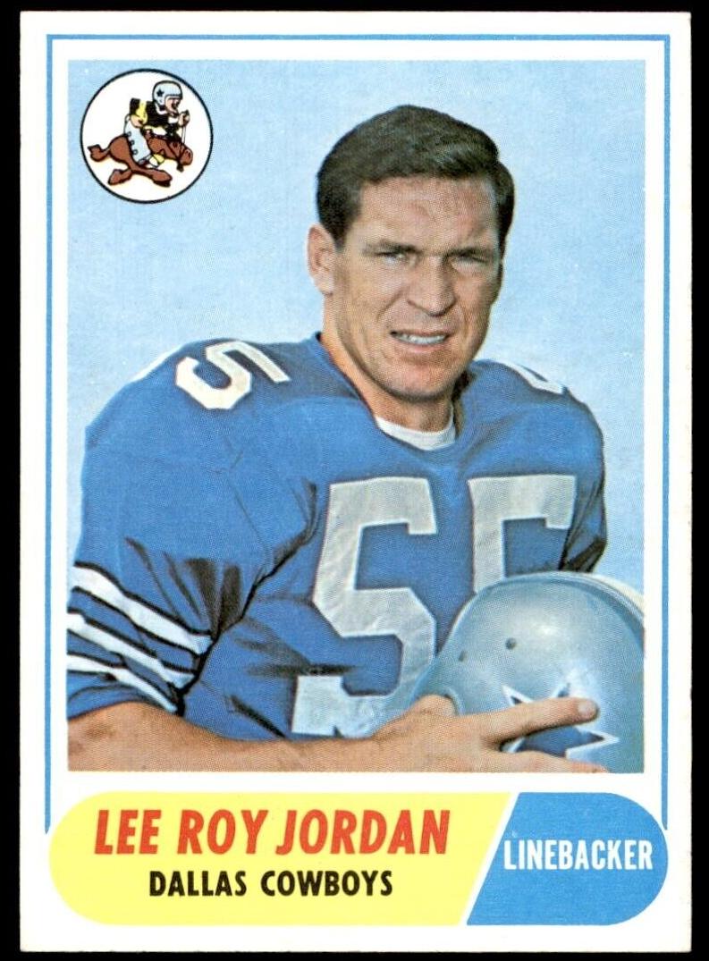 1968 Topps Football Lee Roy Jordan #207