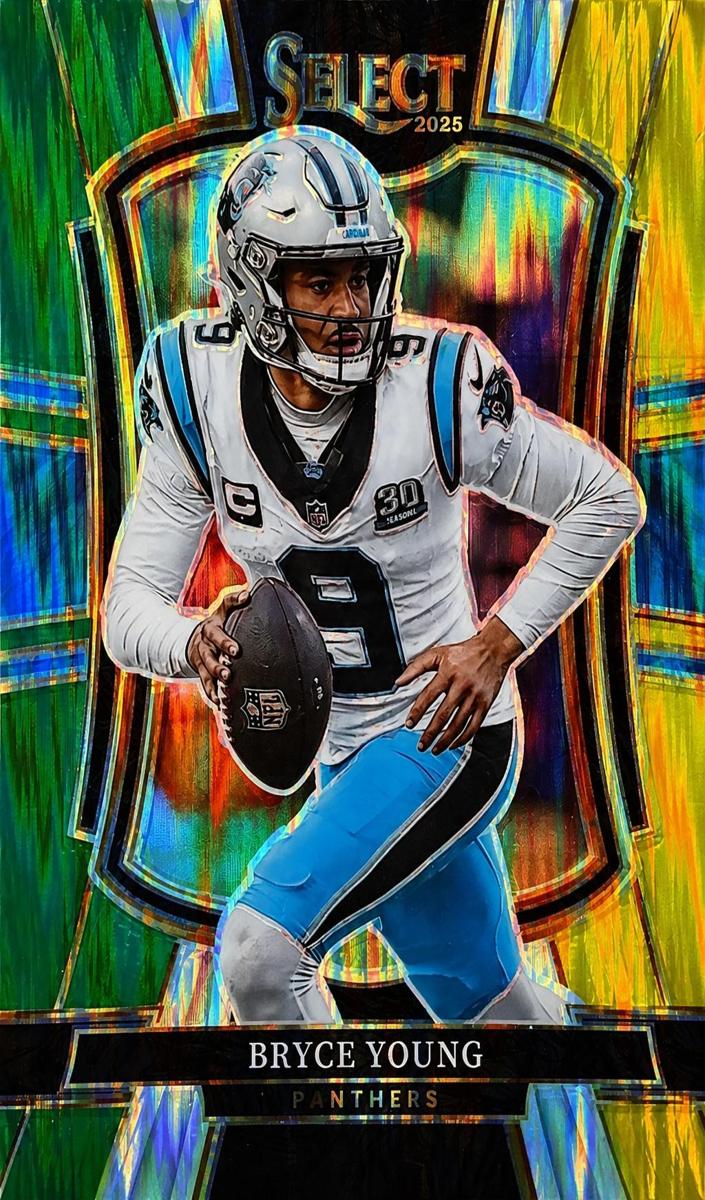 2025 Panini Select Football Green and Yellow Shock Bryce Young #145