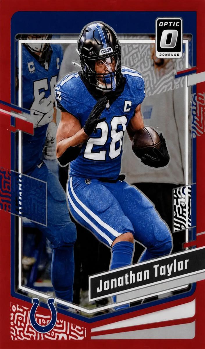 2023 Donruss Optic Football Red Jonathan Taylor #78 PSA 9
