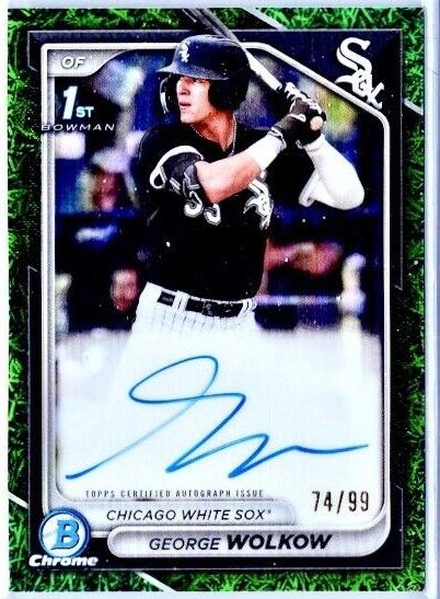 2024 Bowman Chrome Prospects Baseball Green George Wolkow #CPA-GWO PSA 10