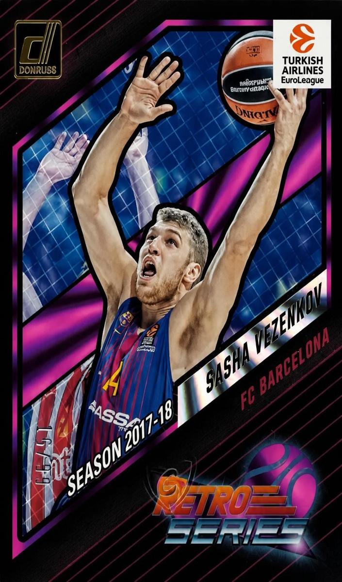 2023 Donruss Turkish Airlines EuroLeague Basketball Purple Laser Sasha Vezenkov #2