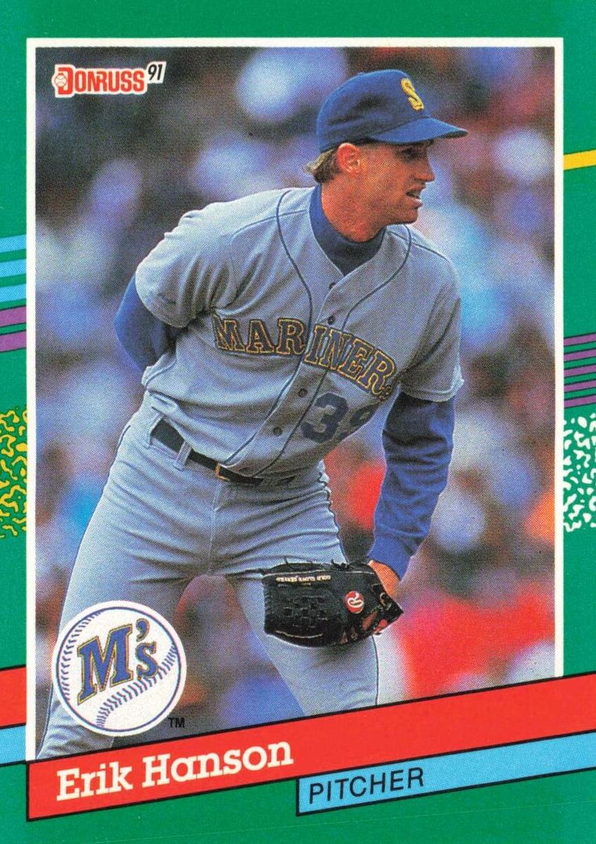 1991 Donruss Baseball Erik Hanson #550