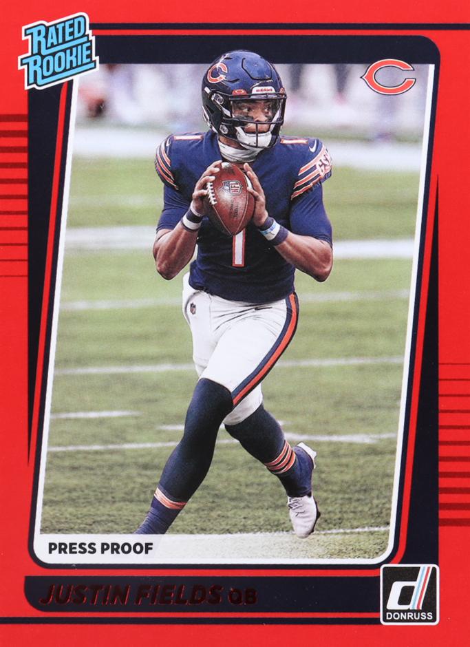 2021 Panini Donruss Football Press Proof Red Justin Fields #253