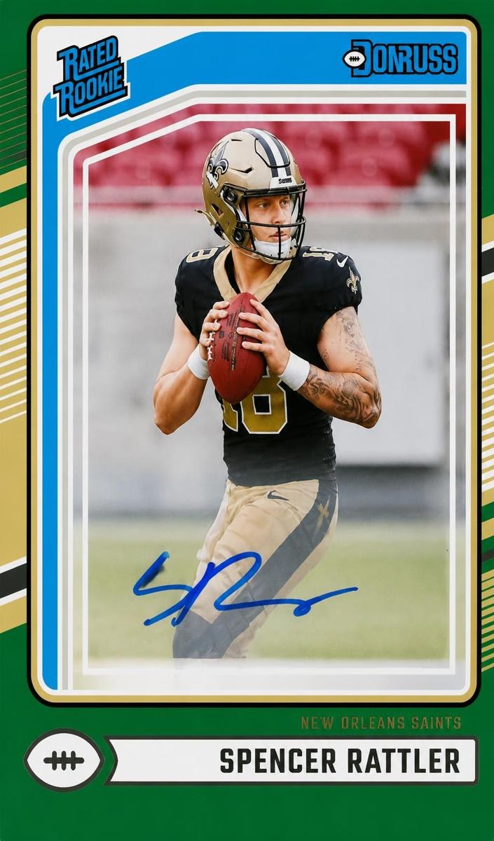 2024 Panini Donruss Football Green Spencer Rattler #359 PSA 7