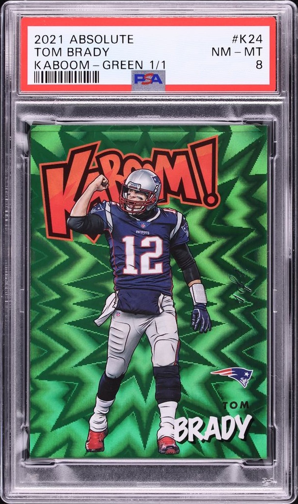 2021 Panini Absolute Football Green Tom Brady #K24 PSA 8