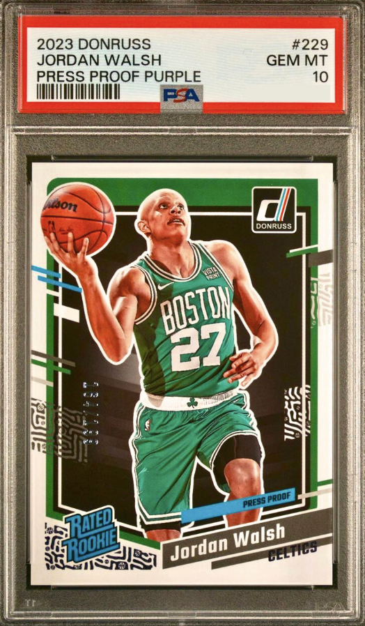 2023 Panini Donruss Basketball Press Proof Purple Jordan Walsh #229 PSA 9