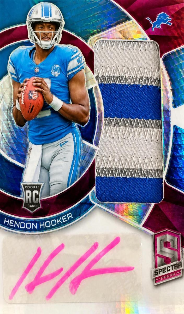 2023 Panini Spectra Football Neon Pink Hendon Hooker #RAD-HHO PSA 8.5
