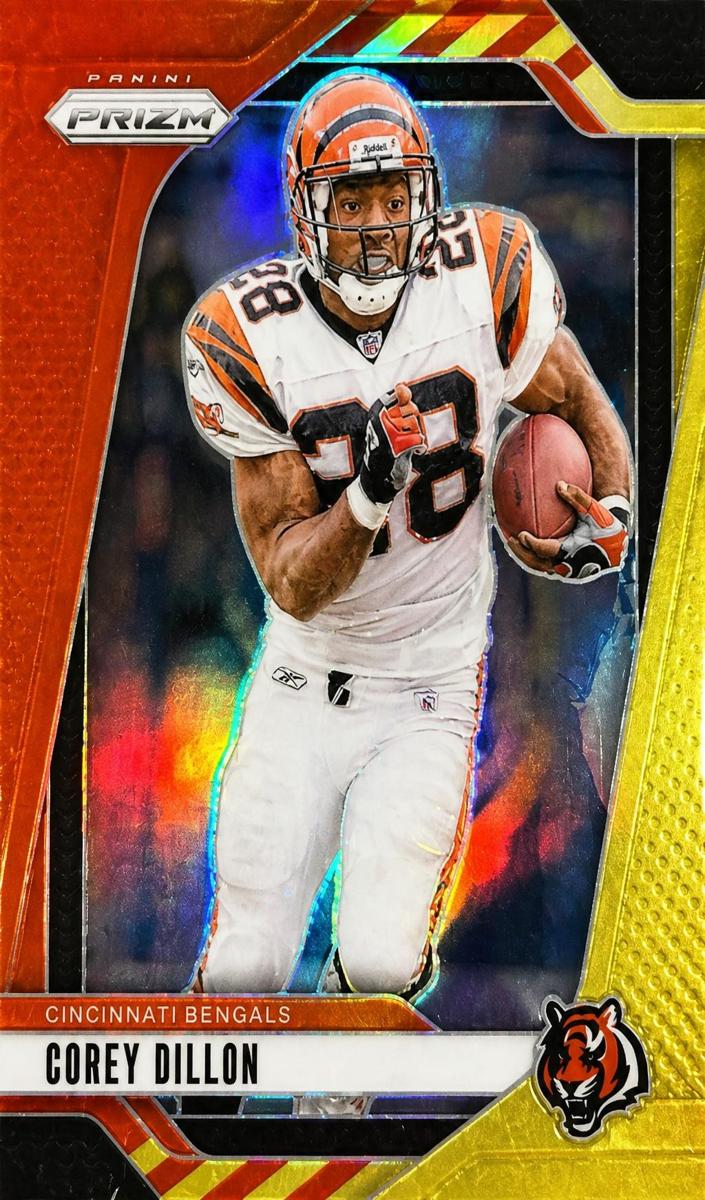 2024 Panini Prizm Football Red and Yellow Corey Dillon #62 PSA 9