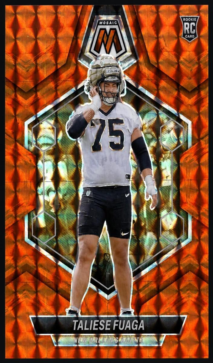 2024 Panini Mosaic Football Orange Taliese Fuaga #314
