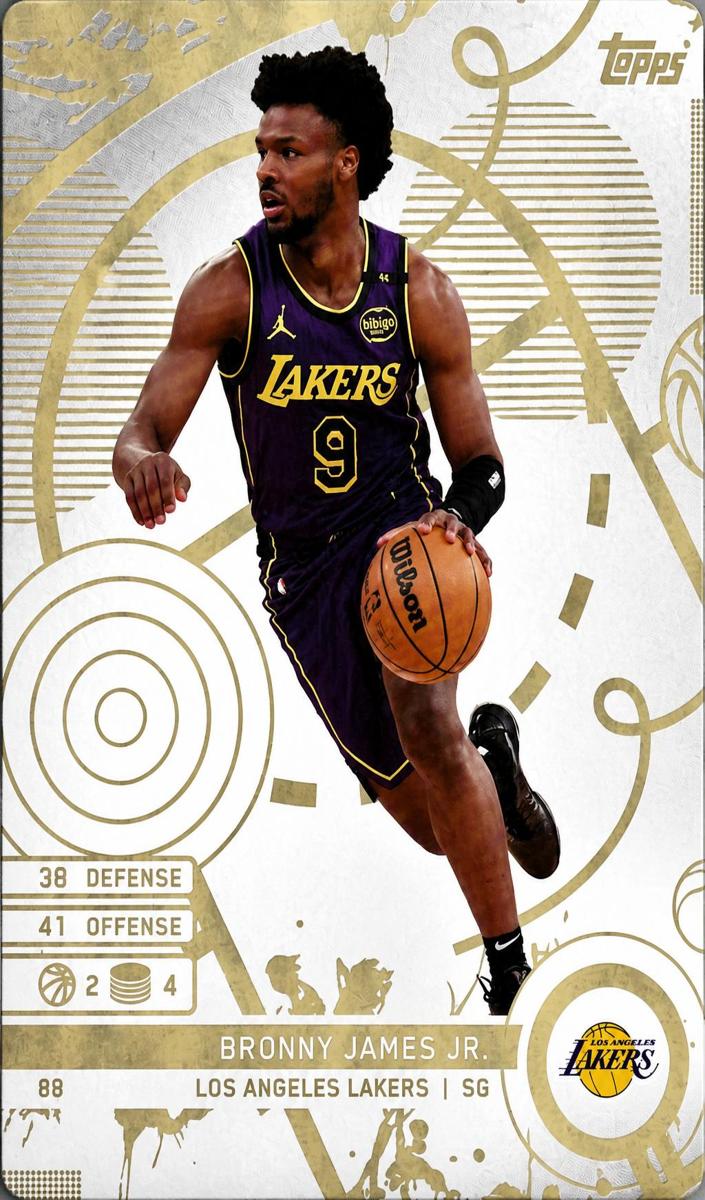 2025 Topps Match Attax Basketball Bronny James #88