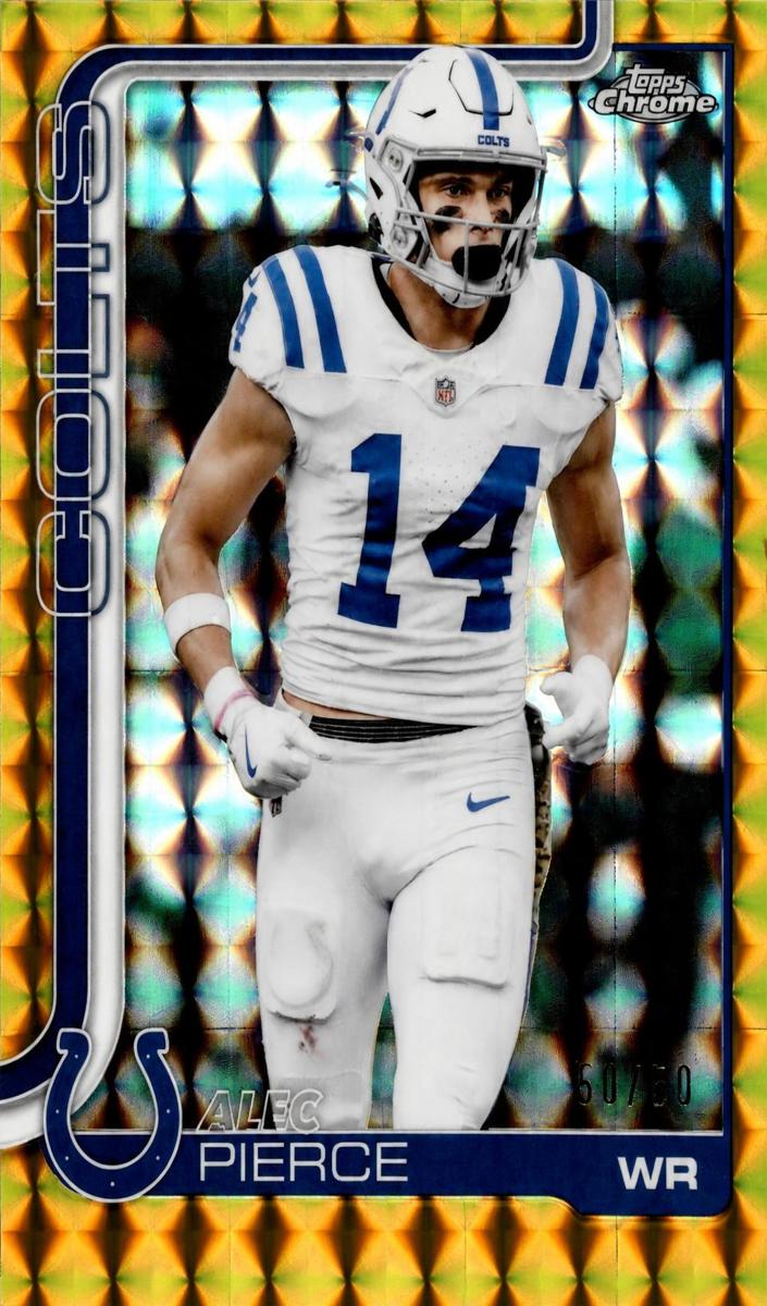 2025 Topps Chrome Football Gold Geometric Refractor Alec Pierce #125