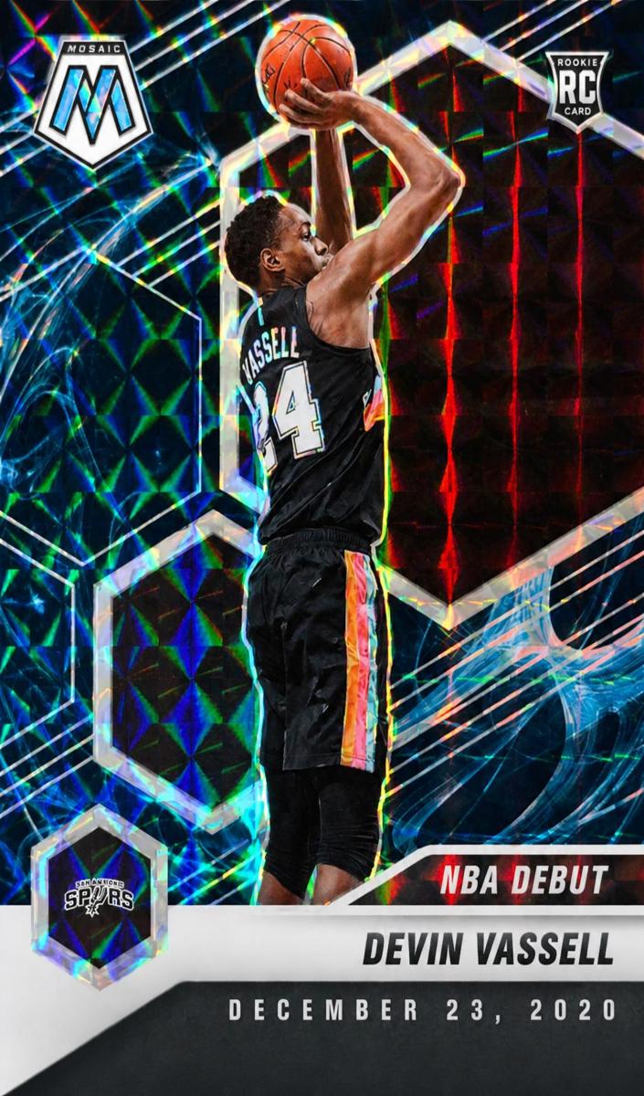 2020 Panini Mosaic Basketball Genesis Devin Vassell #278 PSA 9