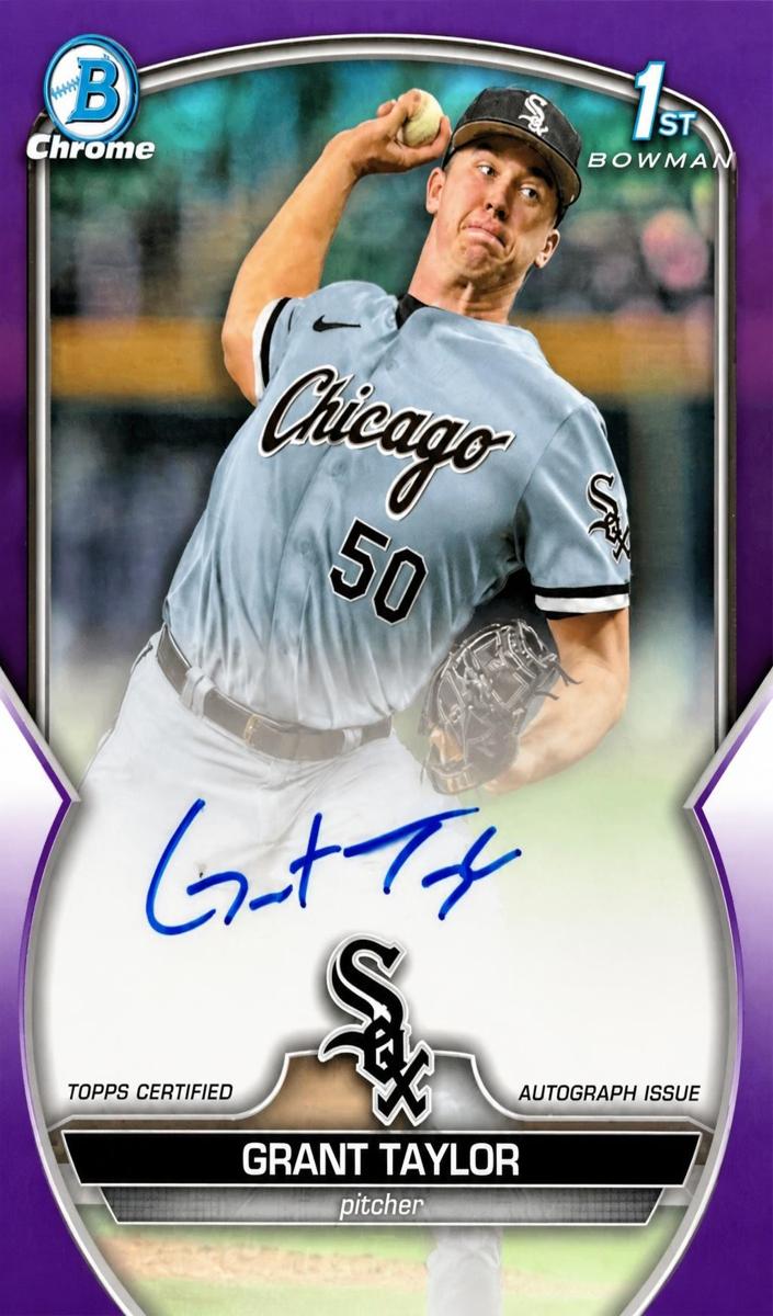 2023 Bowman Draft Chrome Baseball Purple Grant Taylor #CDA-GT