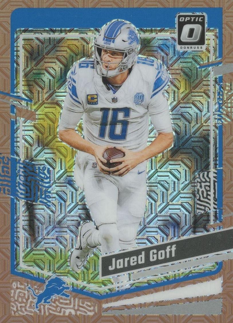 2023 Donruss Optic Football Bronze Mojo Jared Goff #62 PSA 8.5