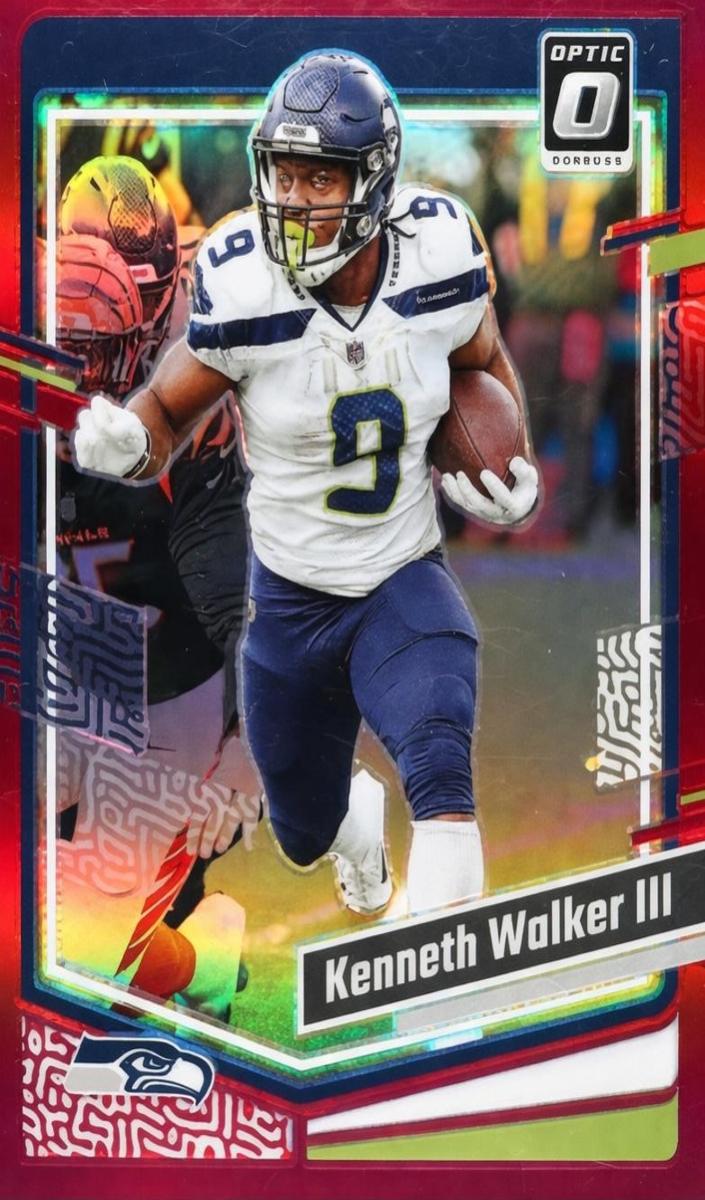 2023 Donruss Optic Football Red Kenneth Walker III #178 PSA 10