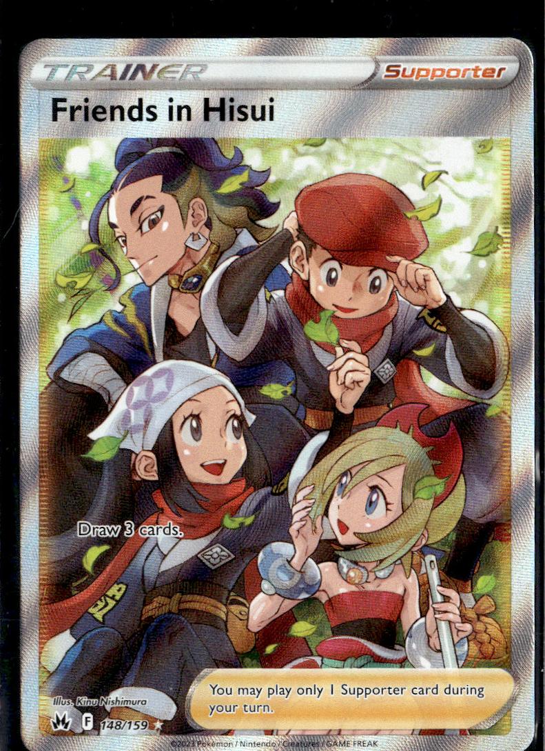 2023 Pokemon Crown Zenith Full Art Friends in Hisui #148 PSA 9