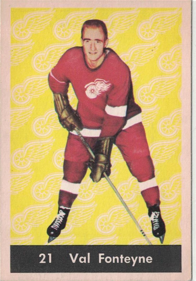 1961 Parkhurst Hockey Val Fonteyne #21 PSA 8