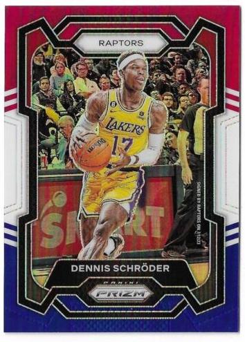 2023 Panini Prizm Basketball Red White and Blue Dennis Schroder #265