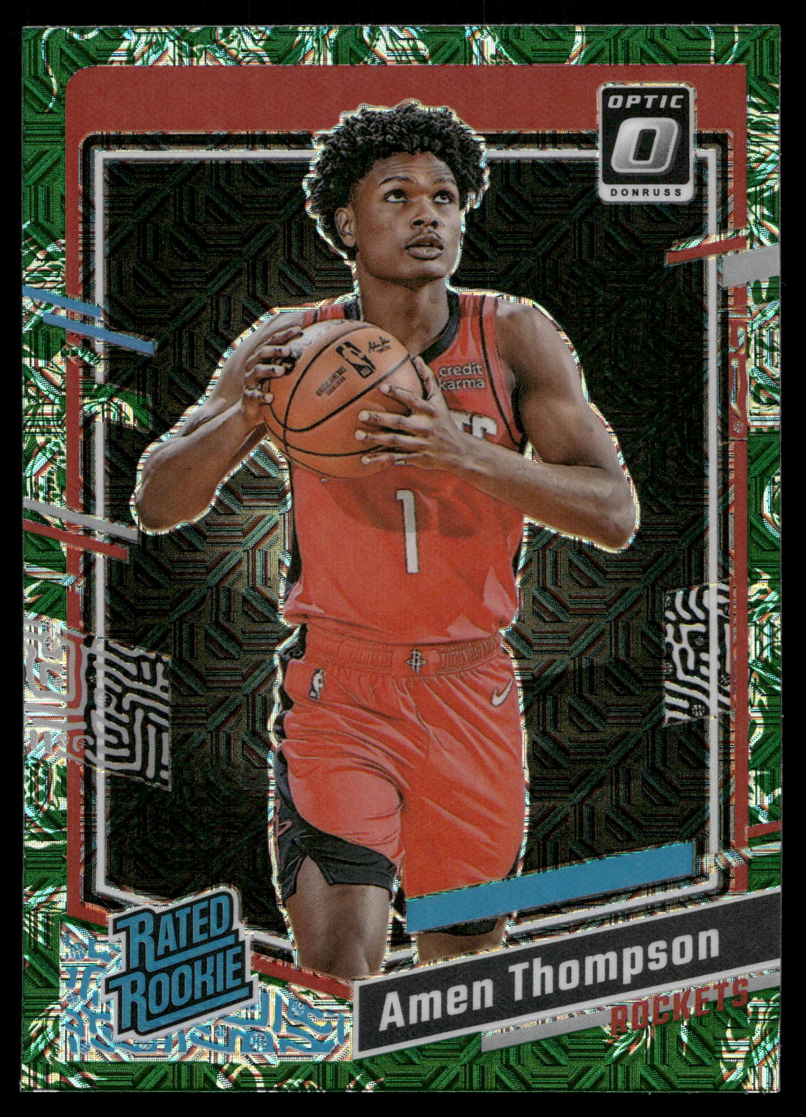 2023 Donruss Optic Basketball Choice Dragon Amen Thompson #229 PSA 9