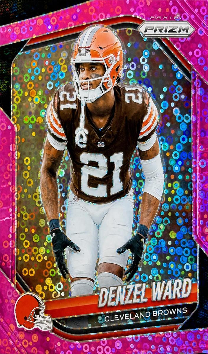 2025 Panini Prizm Football No Huddle Pink Denzel Ward #90
