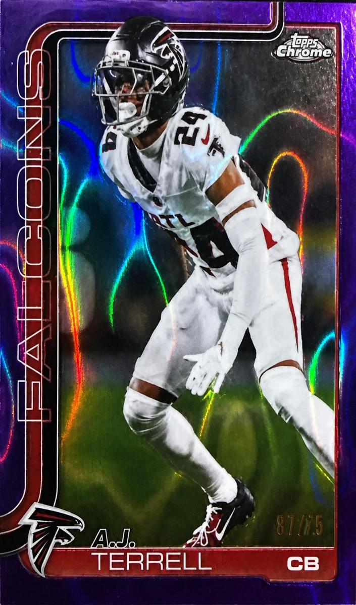 2025 Topps Chrome Football Purple Lava Refractor A.J. Terrell #19